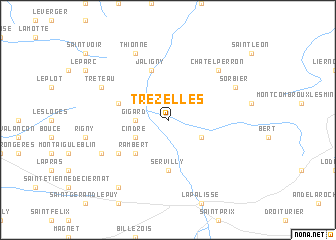 map of Trézelles