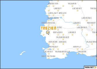 map of Trézien