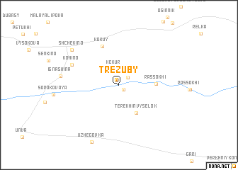 map of Trezuby