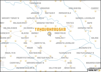 map of Trhová Hradská