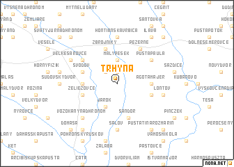 map of Trhyňa