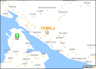 map of Tribalj