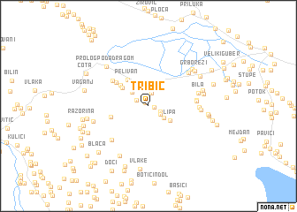 map of Tribić