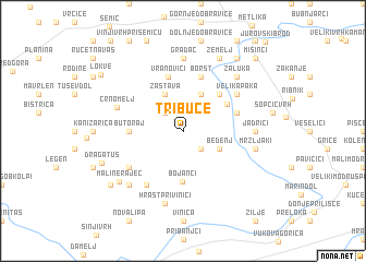 map of Tribuče