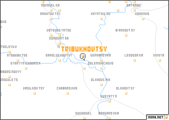 map of Tribukhovtsy