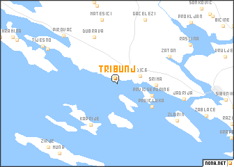 map of Tribunj