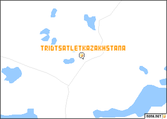 map of Tridtsatʼ Let Kazakhstana