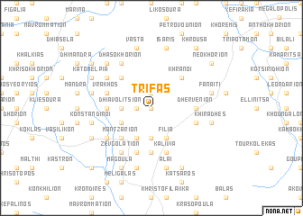 map of Trífas