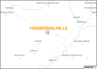 map of Trigueros del Valle