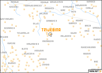 map of Trijebina