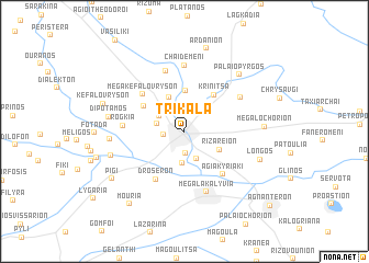 map of Tríkala