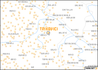 map of Trikovići