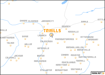 map of Tri Mills