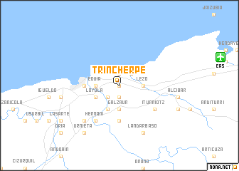 map of Trincherpe