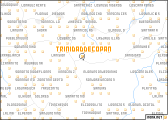 map of Trinidad de Copán