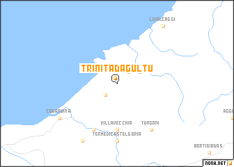 map of Trinità dʼAgultu