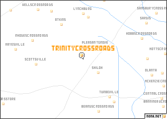 map of Trinity Cross Roads