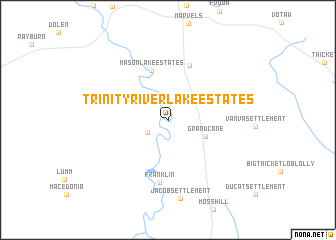 map of Trinity River Lake Estates