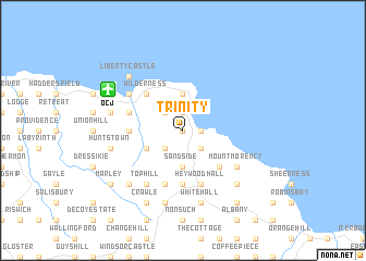 Trinity (Jamaica) map - nona.net