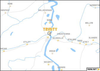 map of Trinity