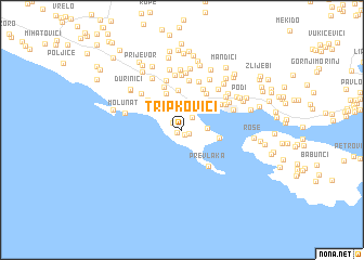 map of Tripkovići