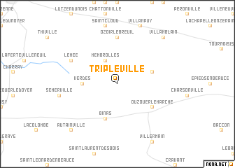 map of Tripleville