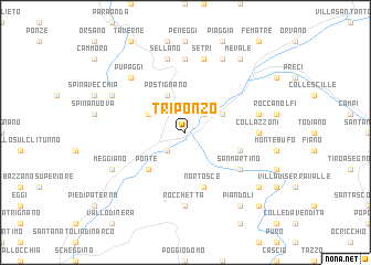 map of Triponzo