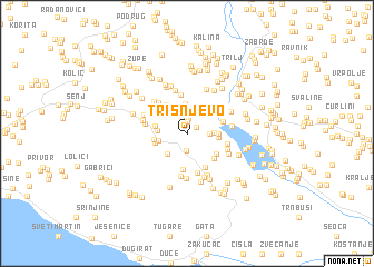 map of Trišnjevo