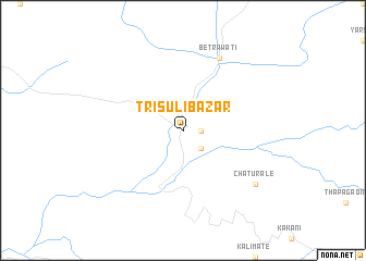 map of Trisūli Bāzār