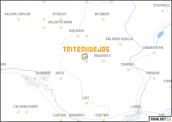 map of Tritenii de Jos