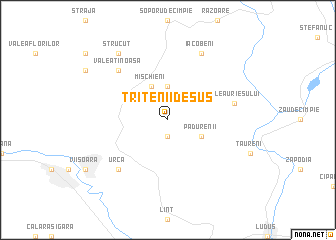 map of Trítenii de Sus