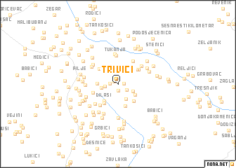 map of Trivići