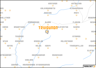 map of Trívounon