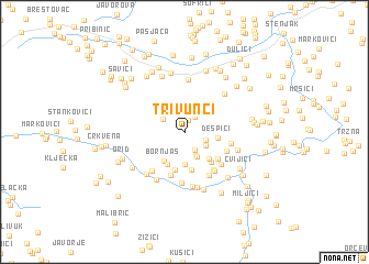 map of Trivunci