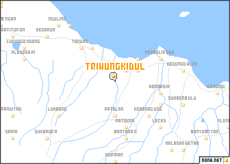 map of Triwung-kidul