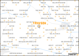 map of Trkusów