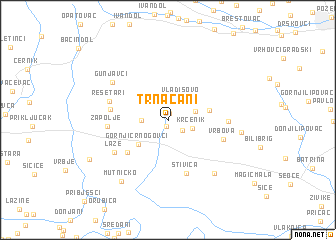 map of Trnačani