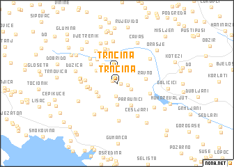 map of Trnčina