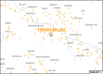 map of Trninić-Brijeg