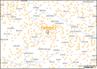 map of Trninići