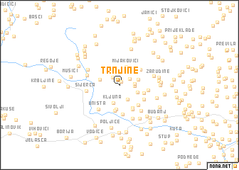 map of Trnjine