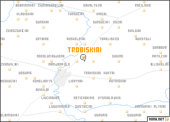 map of Trobiškiai