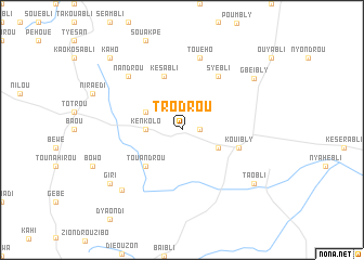 map of Trodrou