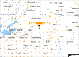 map of Trois Bois Pins