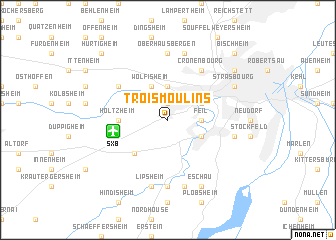 map of Trois-Moulins