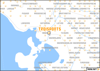 map of Trois Ponts