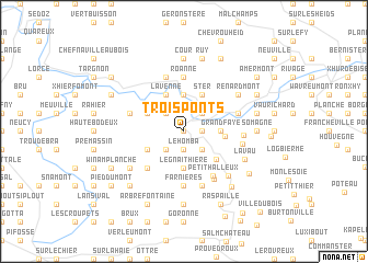 map of Trois Ponts