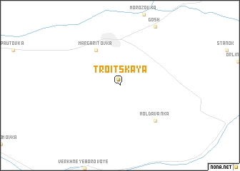 map of Troitskaya