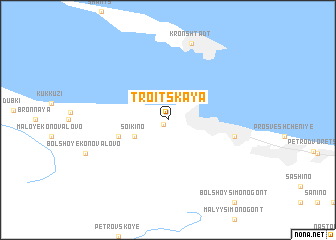 map of Troitskaya