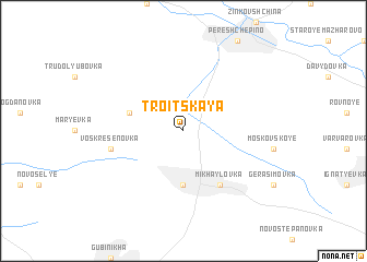 map of Troitskaya